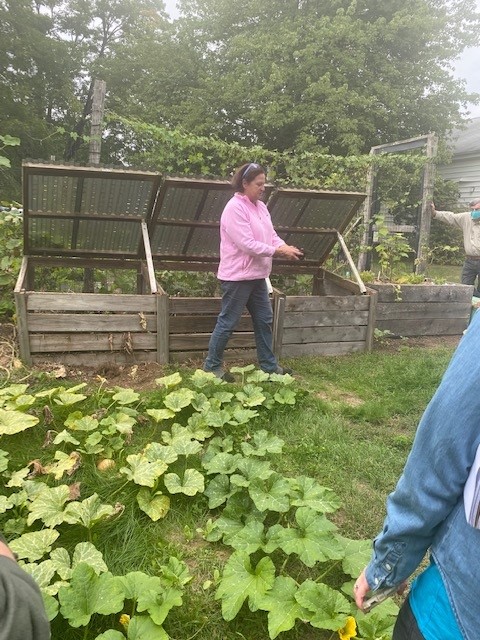 Jamie B showing compost