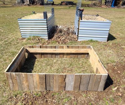 Newly constructed raised beds